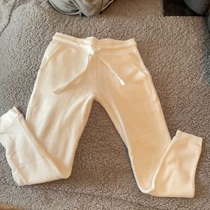 NEW w/o tags Soft Serve joggers, Size XS, color white, cuff ankles, has pockets!